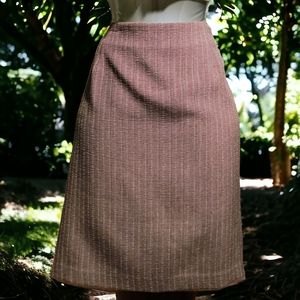 ALYN PAIGE | Beige/Blue Pinstriped Mini Skirt | VGUC✨ size 13/14